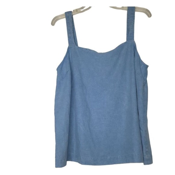 Casa Cabana Womens Linen Button Back S Tank Top Boho Festival Summer Beach Retro - Picture 1 of 8
